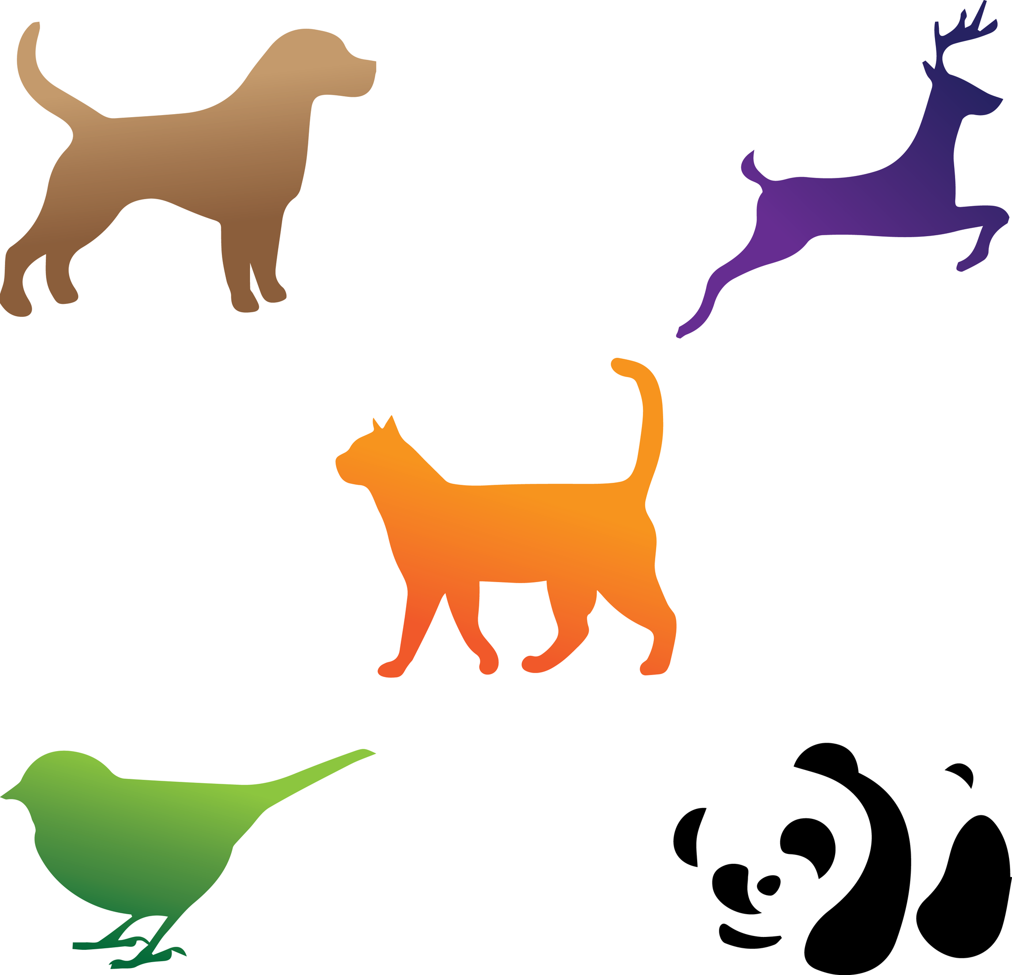 Animal Cartoon Stencils